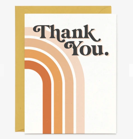70s Rainbow Thank-You Card