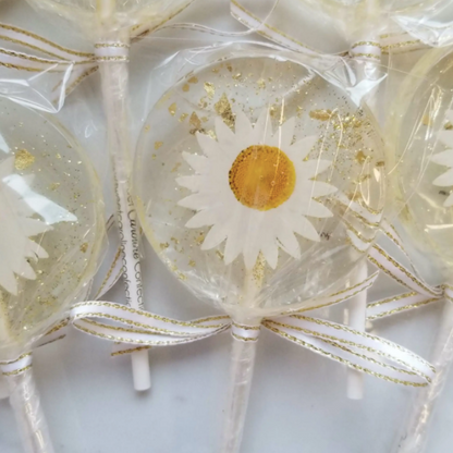 Daisy and Gold Mandarin Orange Lollipop