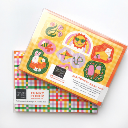 Funky Picnic Stationery + Sticker Set