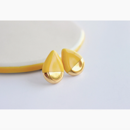 Teardrop Ceramic Stud Earrings