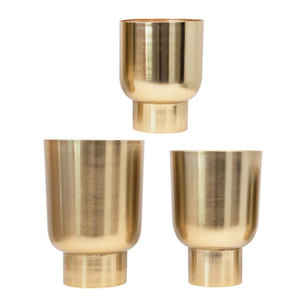 Gold Brass Metal Planter