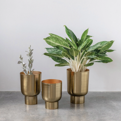 Gold Brass Metal Planter