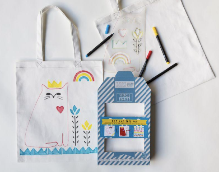 Cat Love Tote Stencil Kit