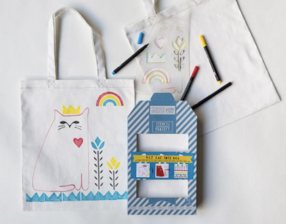 Cat Love Tote Stencil Kit