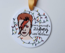 Ziggy Stardust David Bowie Holiday Ornamet