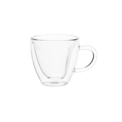 Double Wall Glass Heart Mug
