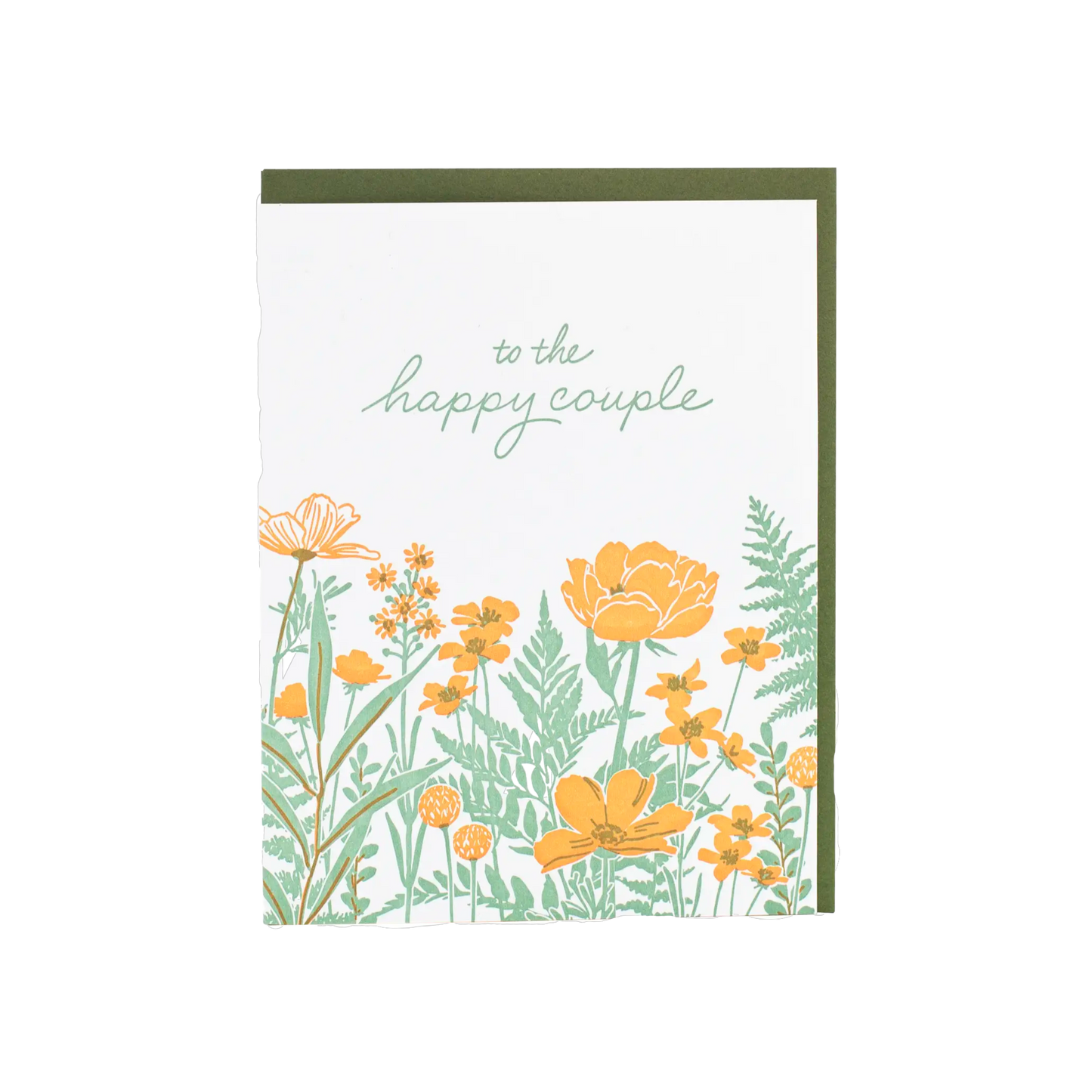 Field Of Flowers Wedding Card
