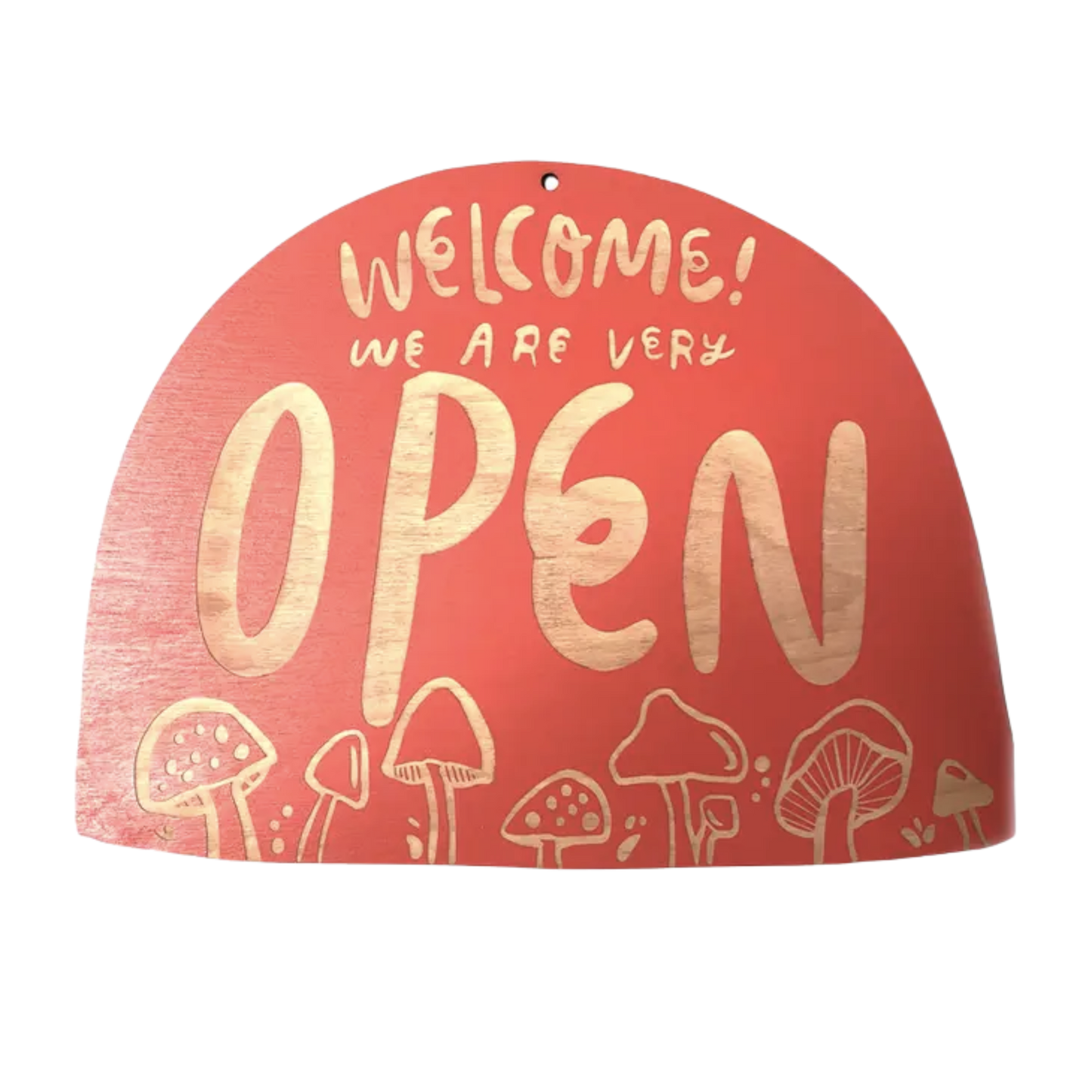 Mushroom Friends Open/Nope Retail Sign