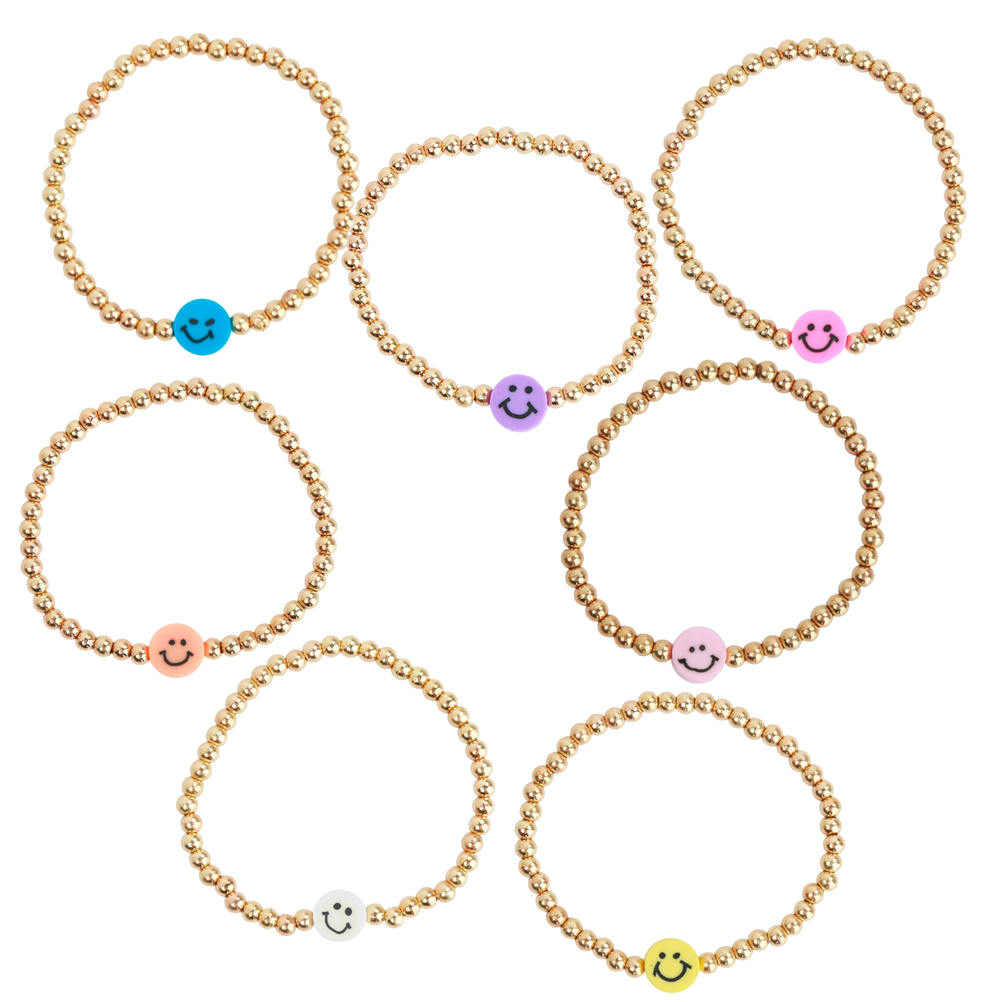 Kids Beaded Happy Face Bracelet