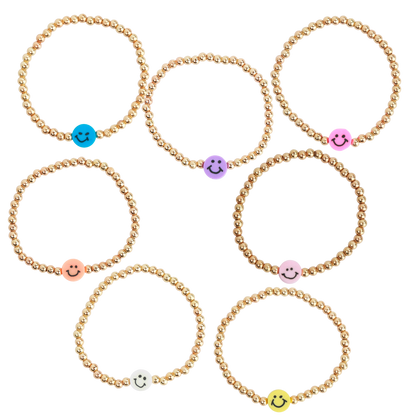 Kids Beaded Happy Face Bracelet