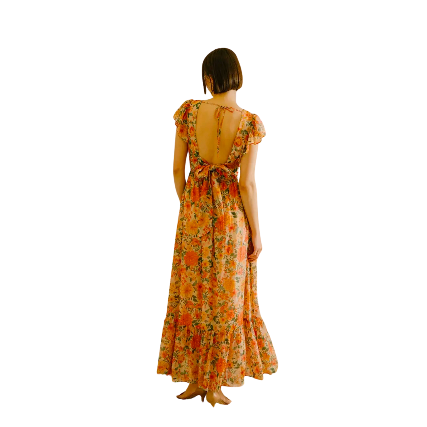Warm Floral Maxi Dress