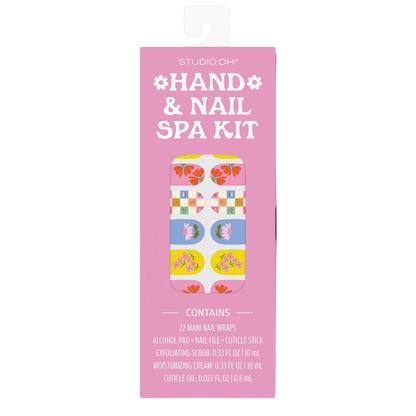 Checkerboard Blooms Hand & Nail Spa Kit