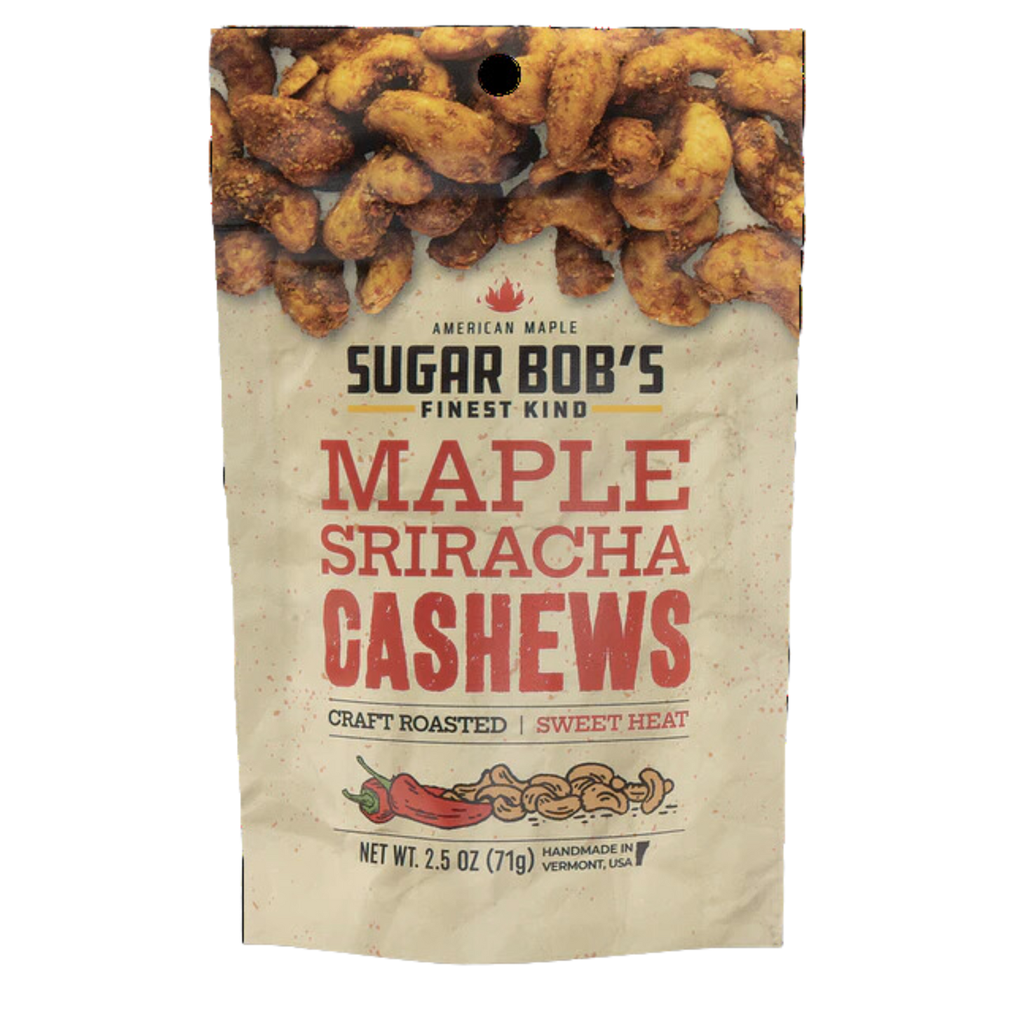 Maple Sriracha Cashews - 2.5oz