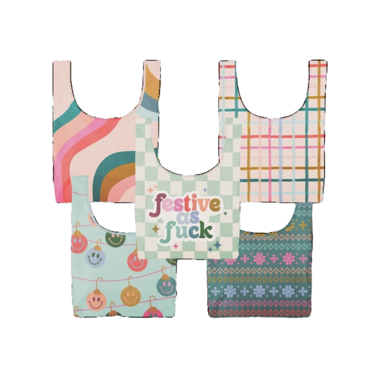 Holiday Twist & Shout Reusable Bag