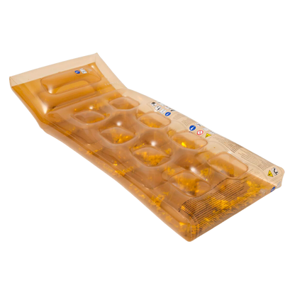 PVC Retro Lie-On Pool Float in Disco Gold