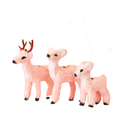Fur Reindeer Ornament