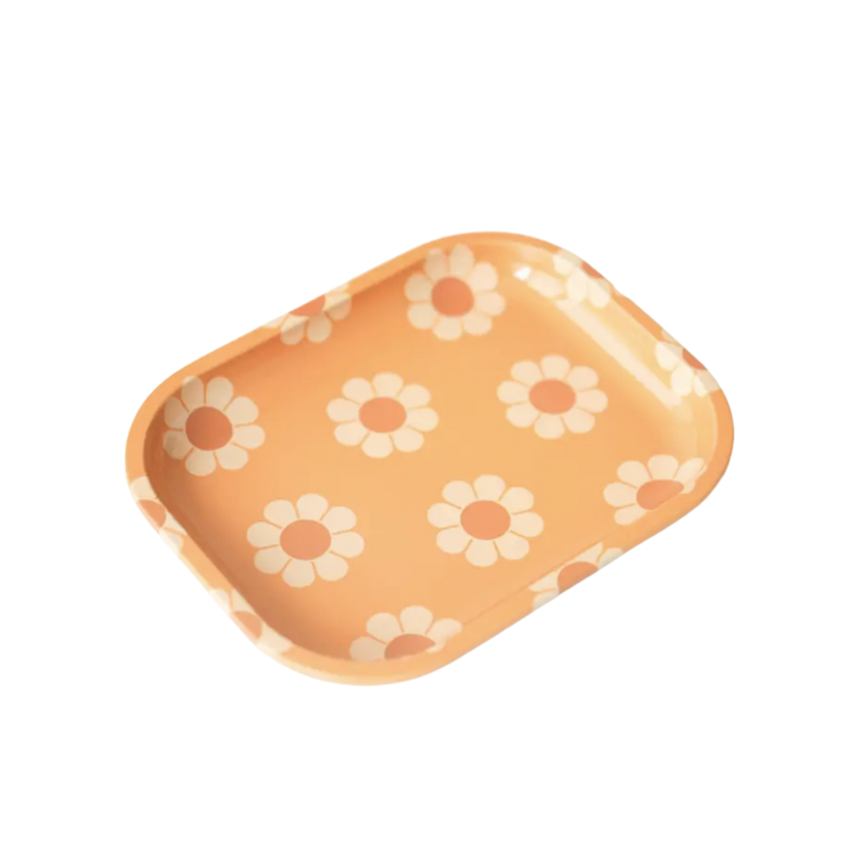 Yellow Daisy Metal Tray