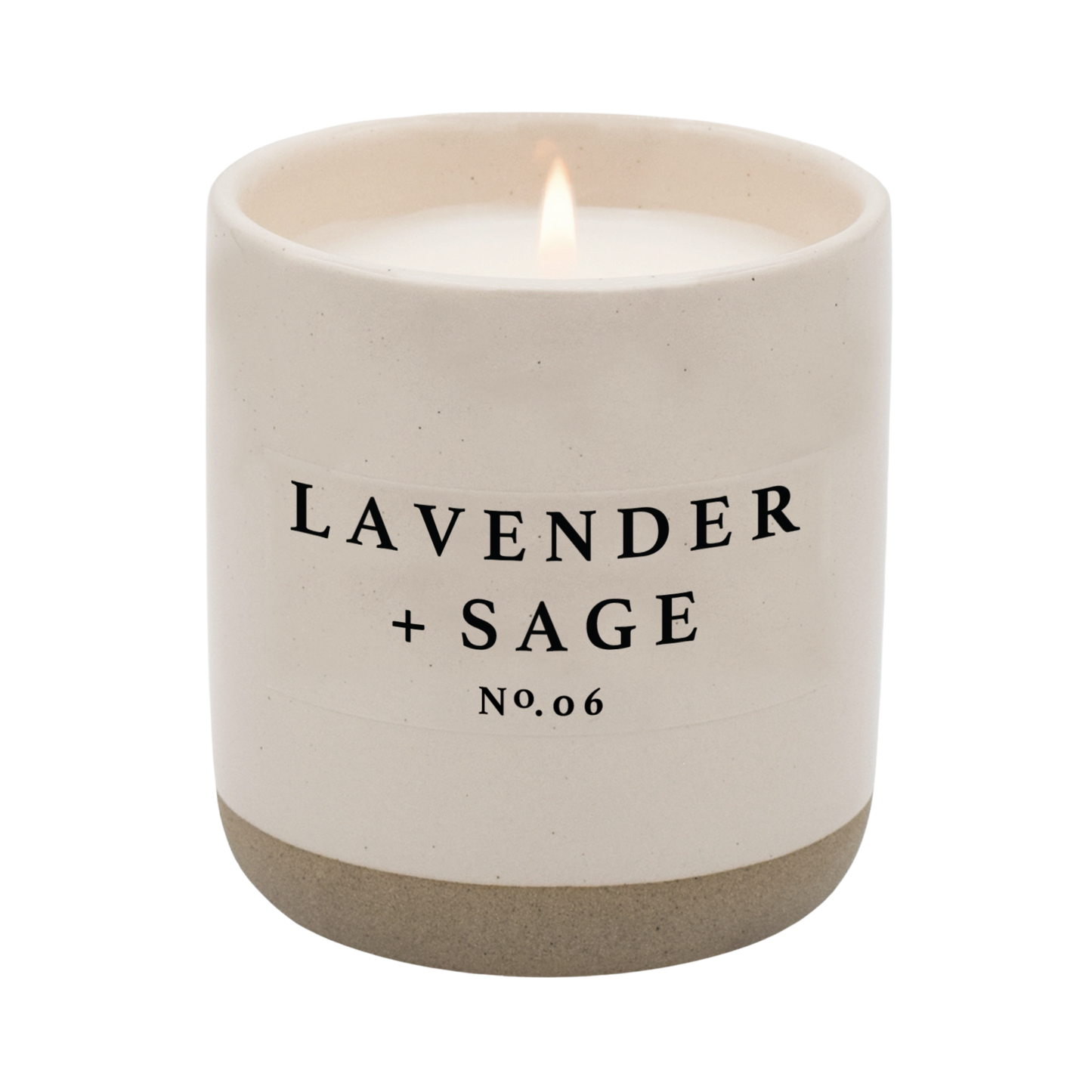 Lavender + Sage Soy Candle | Stoneware Candle Jar