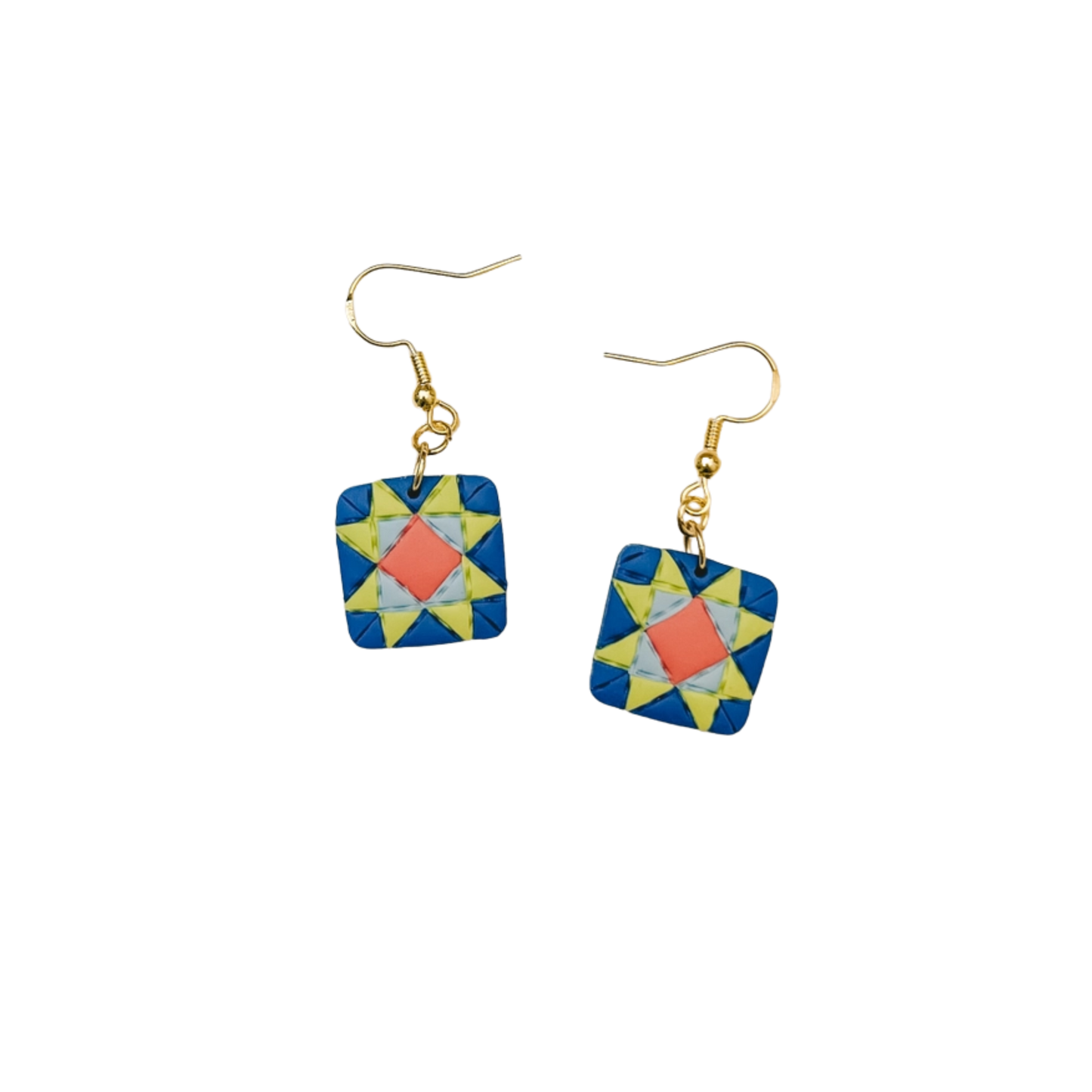 Quilt Block Dangle Earrings