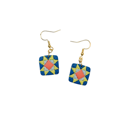 Quilt Block Dangle Earrings