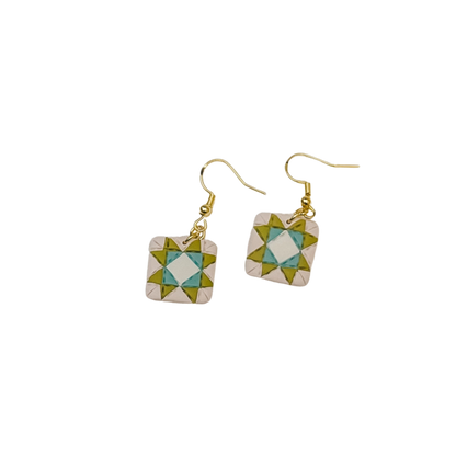 Quilt Block Dangle Earrings