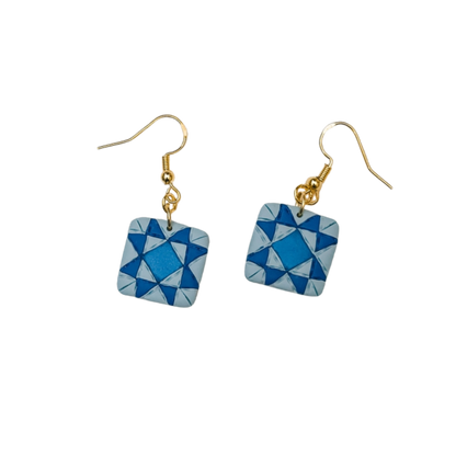 Quilt Block Dangle Earrings