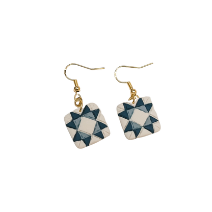 Quilt Block Dangle Earrings