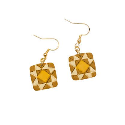 Quilt Block Dangle Earrings