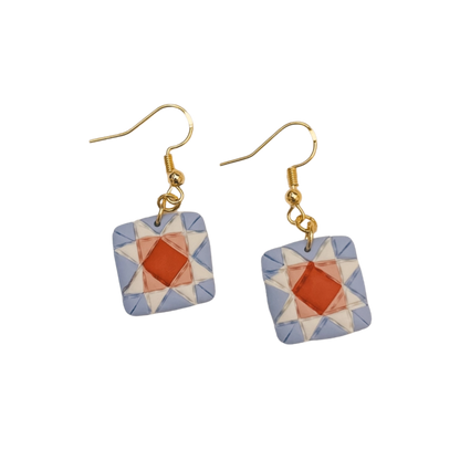 Quilt Block Dangle Earrings