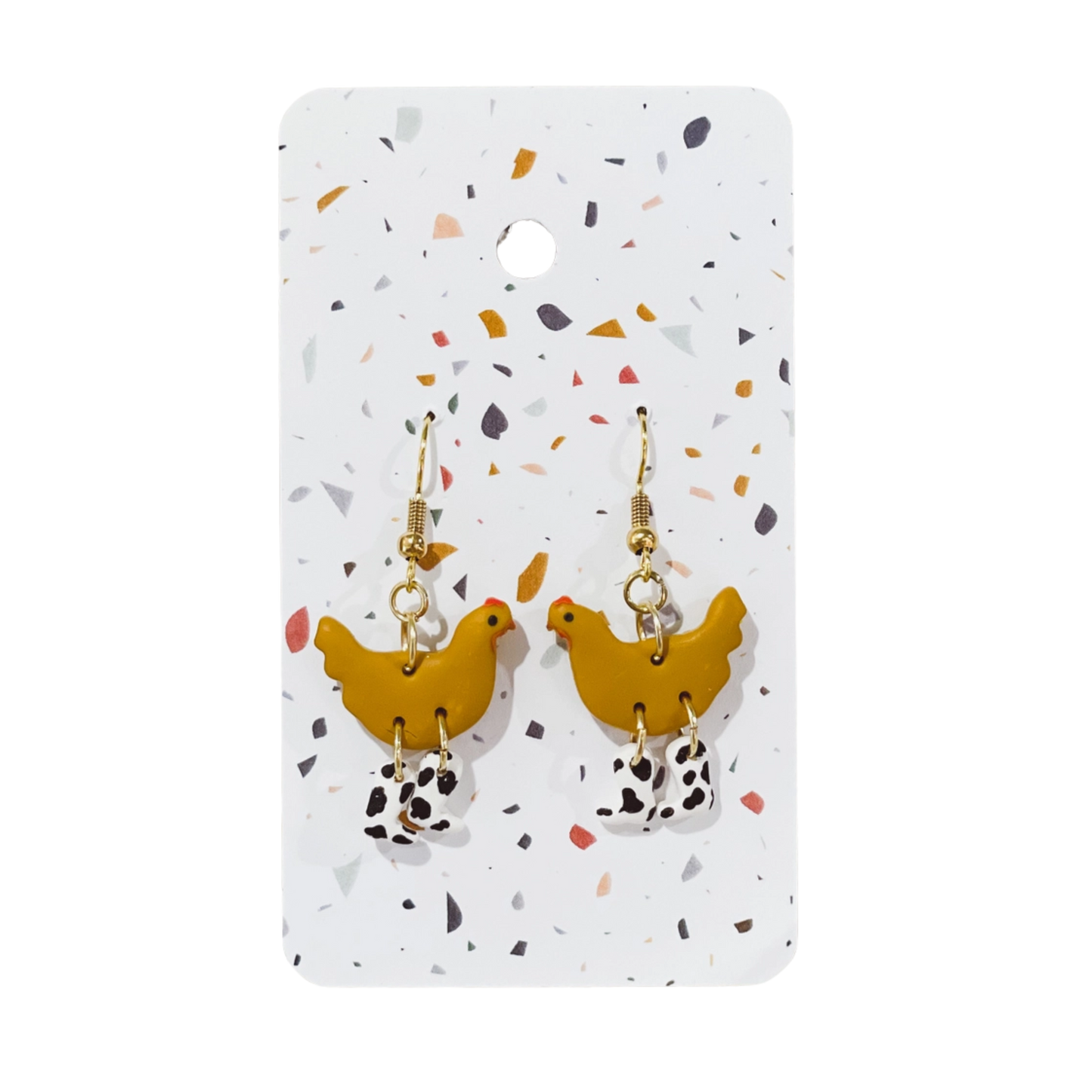 Chickens with Cowboy Boots Earrings