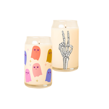 Halloween Can Glass Candle