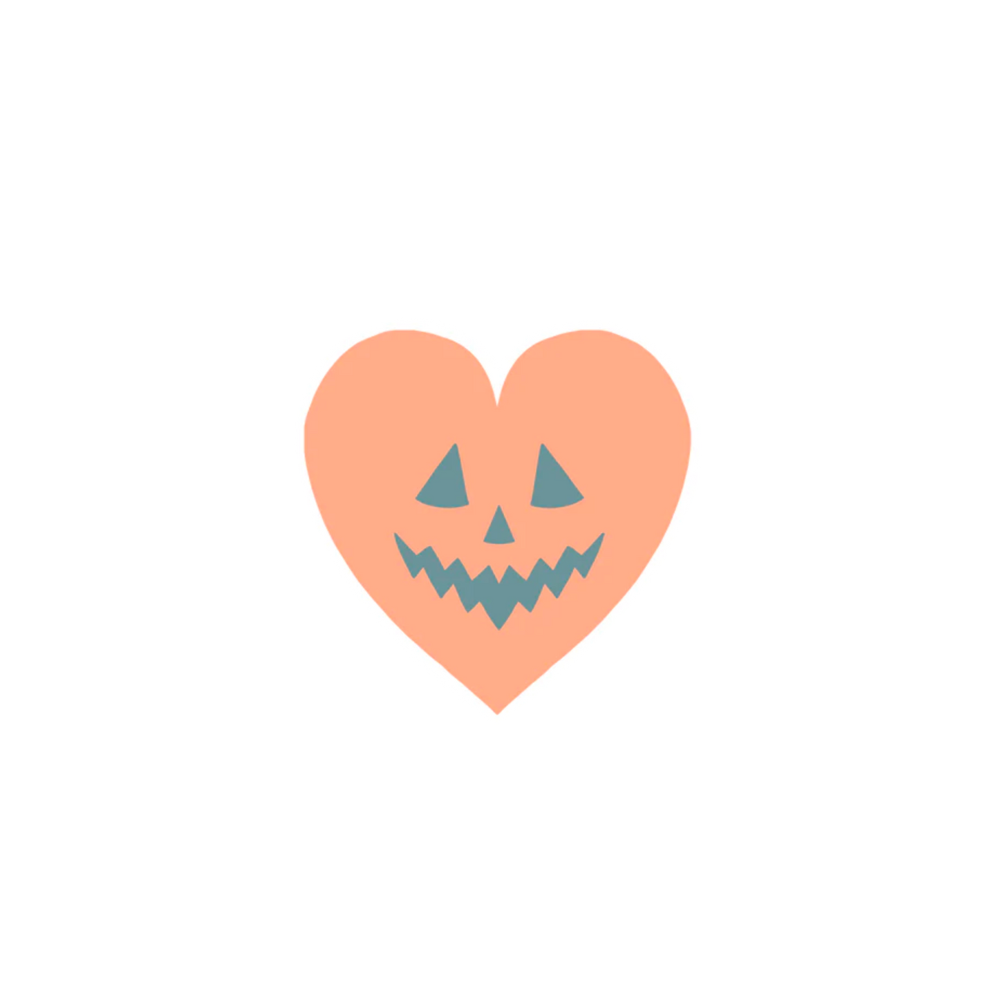 Pumpkin Heart Sticker