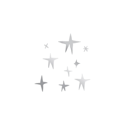 Silver Stars Tattoo Pair (Metallic)