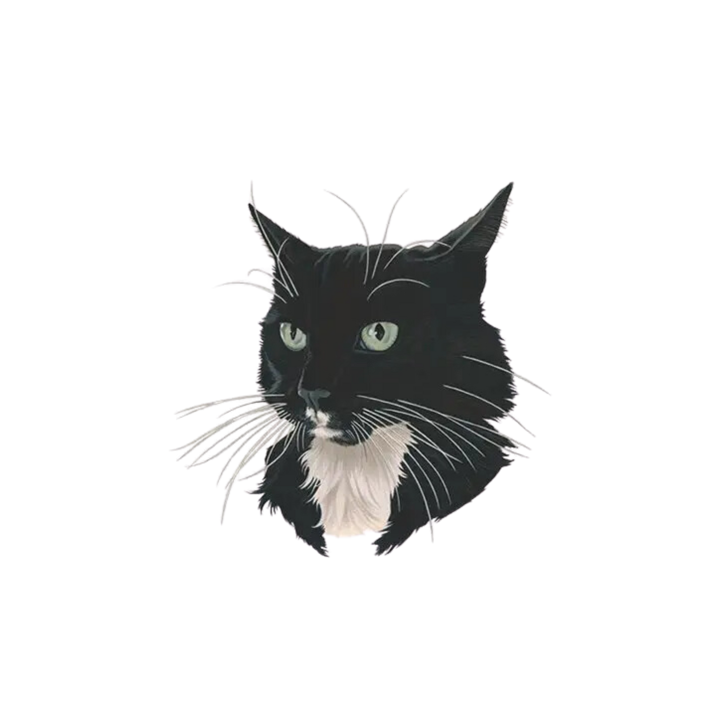 B/W Fancy Cat Tattoo Pair