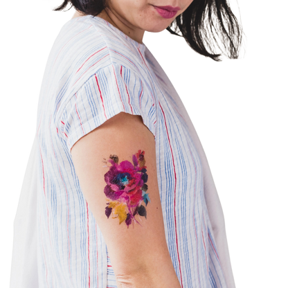 Festive Floral Tattoo Pair