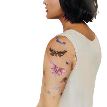 Floraflies Tattoo Sheet