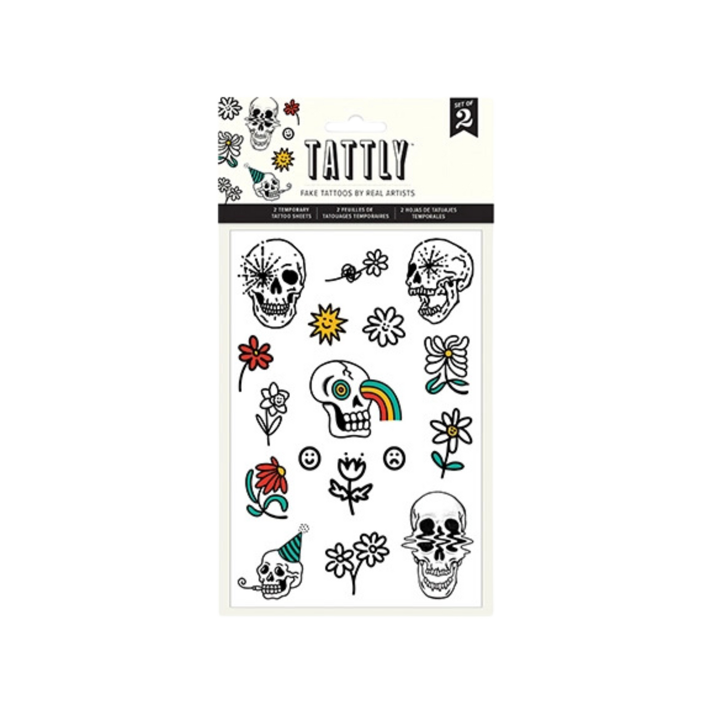 Bones & Flowers Tattoo Sheet