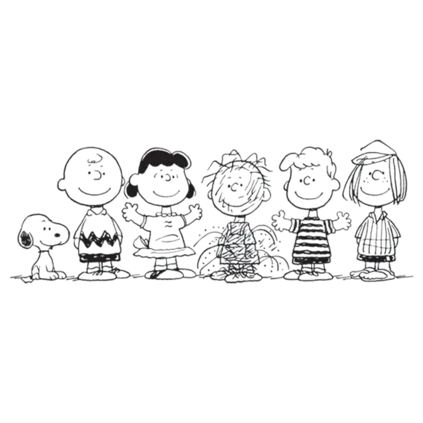 Classic Peanuts Line Tattoo Pair