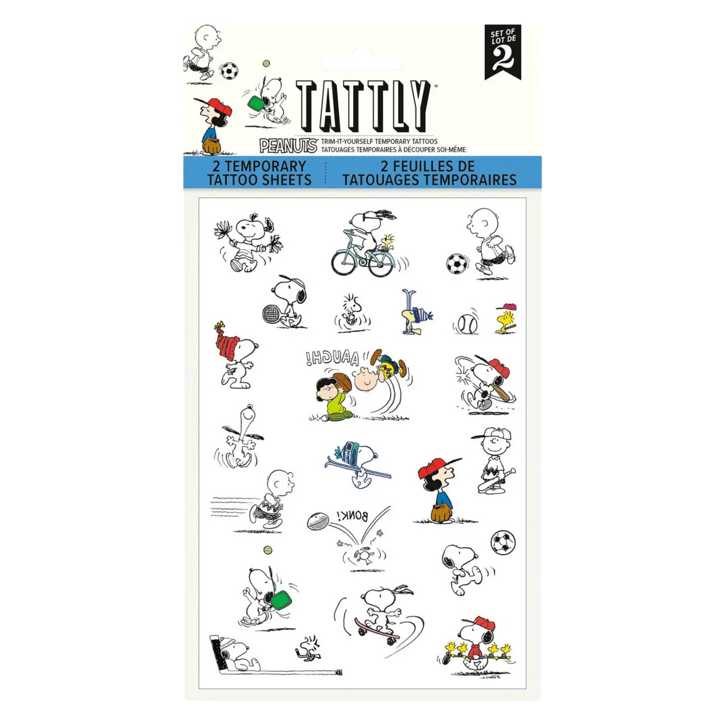 Peanuts Sports Tattoo Sheet