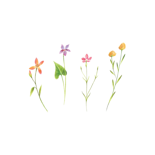 Petite Florals Tattoo Pair