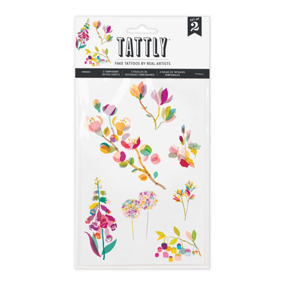 Layered Flora Tattoo Sheet