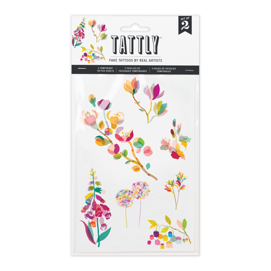 Layered Flora Tattoo Sheet