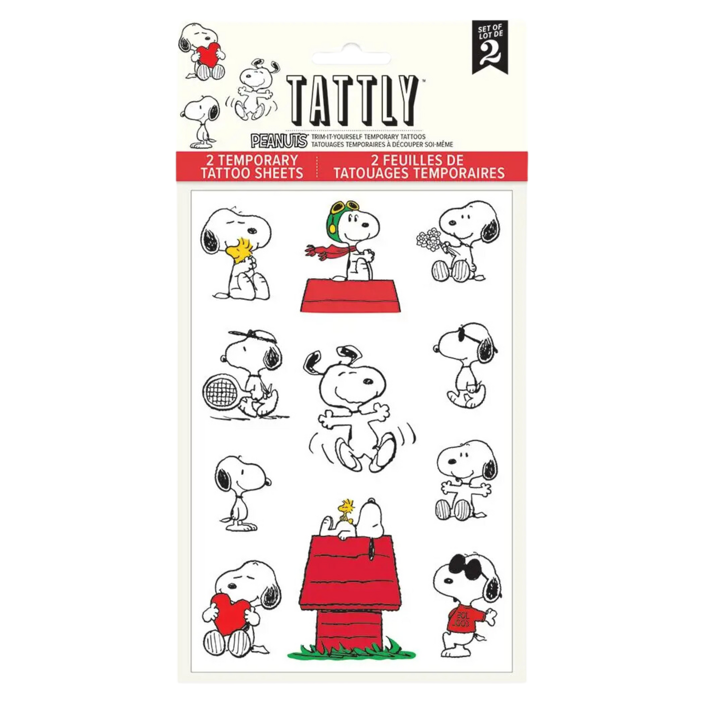 Snoopy Tattoo Sheet