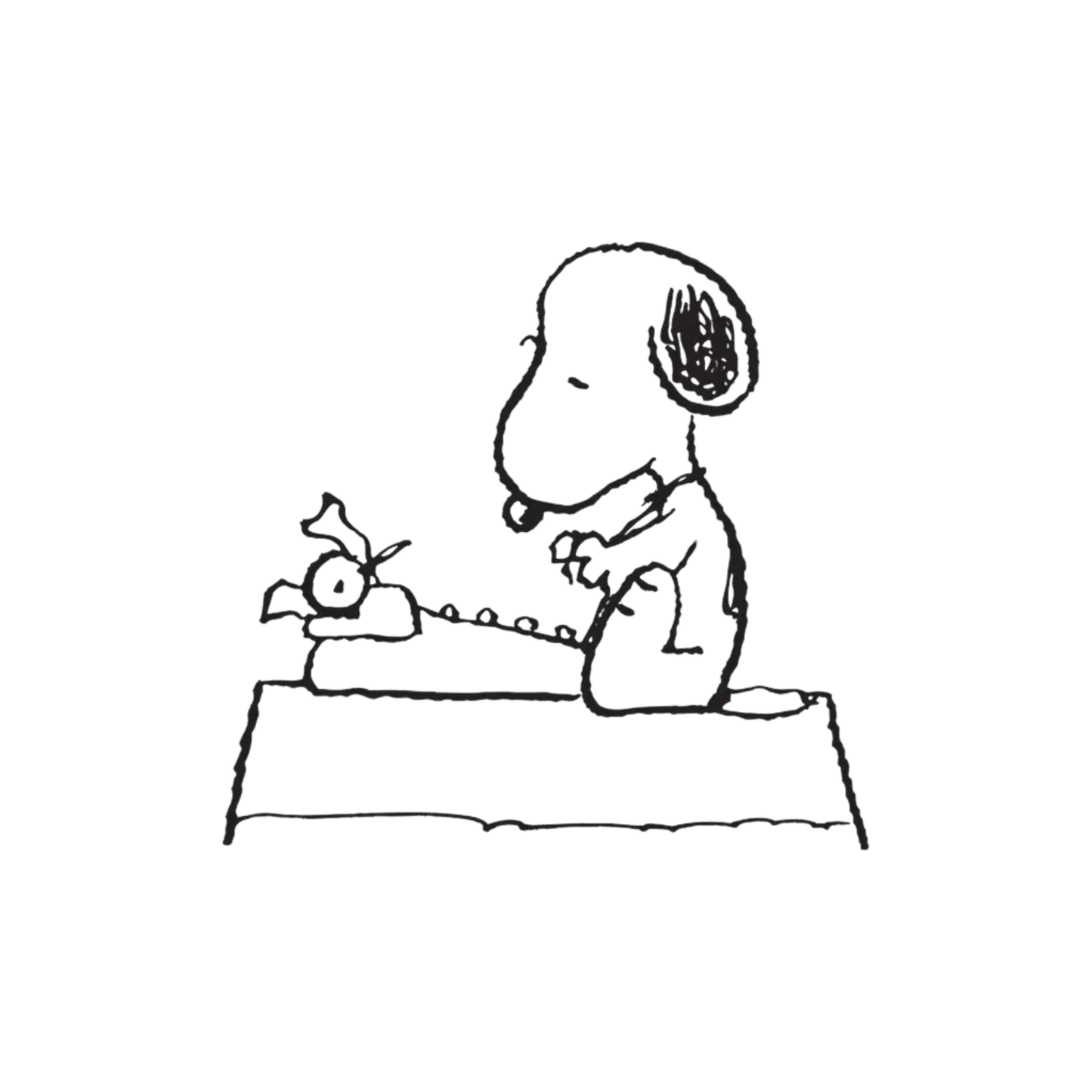 Snoopy Writer Tattoo Pair