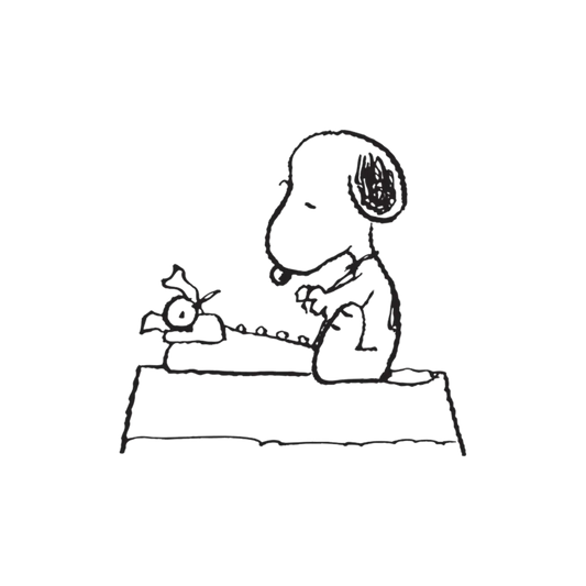 Snoopy Writer Tattoo Pair