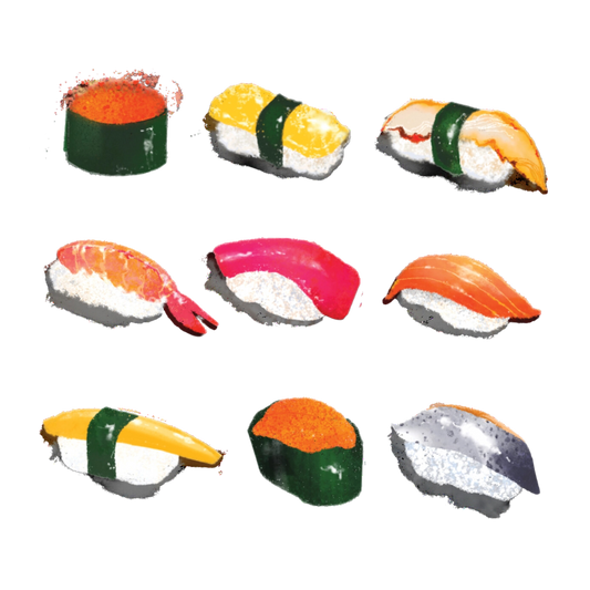 Sushi Platter Tattoo Pair