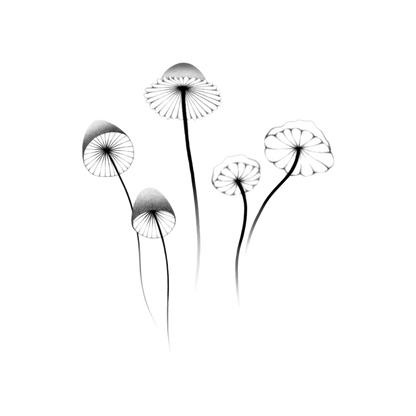 Mushroom Tattoo Pair