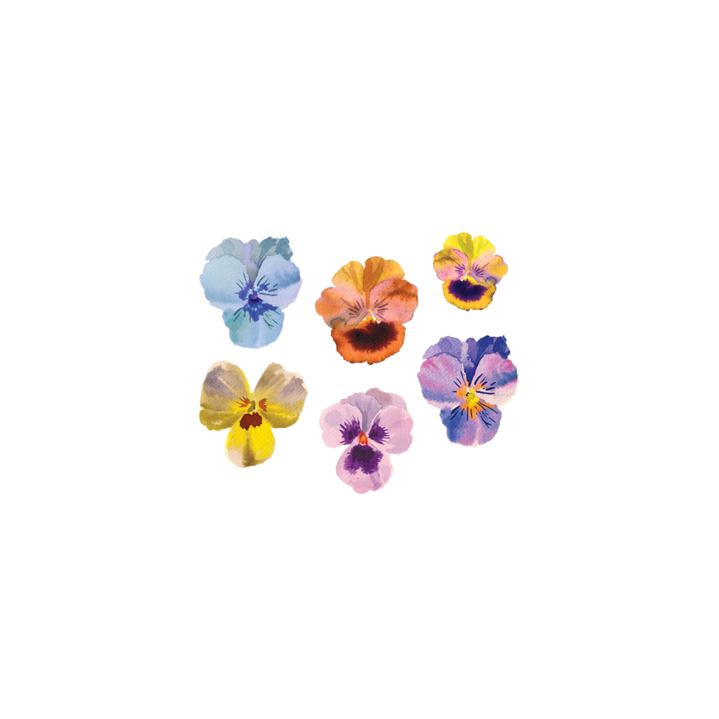 Pansies Tattoo Pair