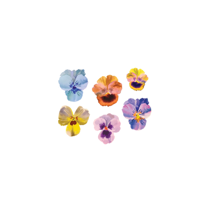 Pansies Tattoo Pair