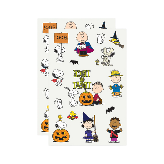 Peanuts Halloween Tattoo Sheet